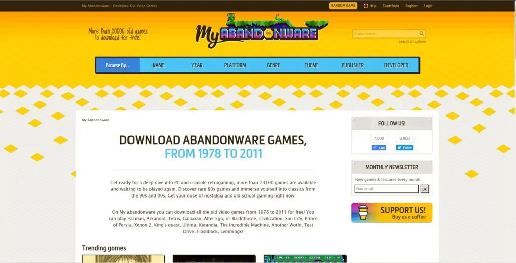 My Abandonware Retro Games Free